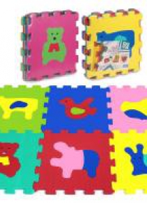 Puzzle piankowe 6 elementów Zwierzęta