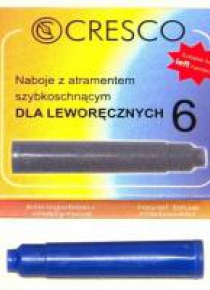 Naboje do piór niebieskie 6 sztuk dla leworęcznych