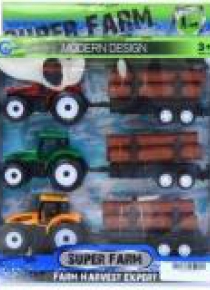 Traktor z akcesoriami 21cm 3el