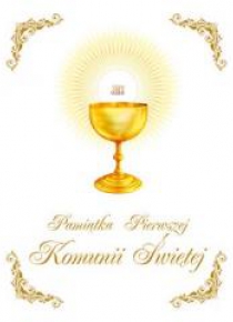 Pamiątka I Komunii Św.(złoty kielich, mały format)