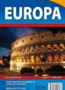 Mapa adminstacyjno-drogowa - Europa 1:6 000 000