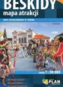 Mapa atrakcji tur. - Beskidy 1:90 000
