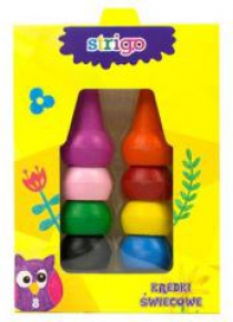 Kredki świecowe Finger 8 sztuk STRIGO