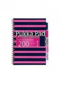 Project Book Navy A5/100K kratka róż (3szt) PUKKA