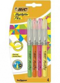 Zakreślacz Flex 4 kolory BIC