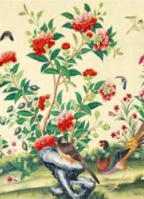 Karnet z kopertą Study of flowers and bird