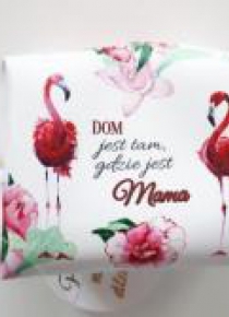 Etui na klucze - Dom jest tam... (flaming biała)