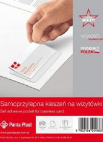 Kieszeń samoprzylepna na wizytówki 100x60mm