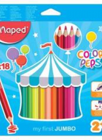 Kredki Colorpeps Jumbo trójkątne 18 kolorów MAPED
