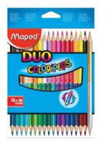 Kredki Colorpeps Duo dwustronne 18=36kolorów MAPED