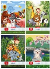 Zeszyt A5/16K kratka Happy Pets (10szt)