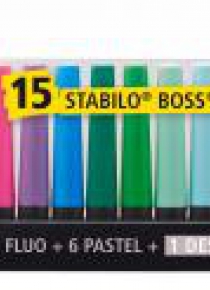 Zakreślacz Boss zestaw 15 kolorów STABILO