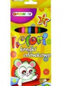 Kredki Kolori ołówkowe 12 kolorów PENMATE