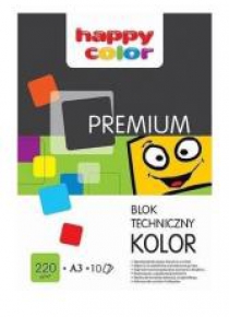 Blok techniczny kolor A3/10K Premium HAPPY COLOR