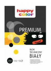 Blok techniczny biały A3/10K Premium HAPPY COLOR