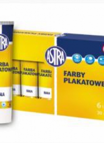 Farba plakatowa tuba 30ml biała (6szt) ASTRA