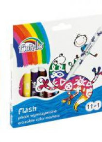 Pisaki Flash wymazywalne 11 kolorów +1 FIORELLO