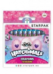 Kredki woskowe 12 kolorów Hatchimals