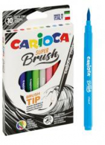 Pisaki Brush Tip 10 kolorów CARIOCA