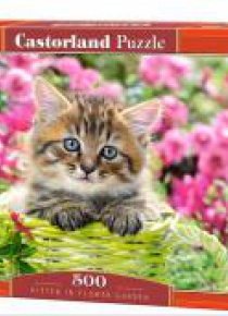 Puzzle 500 Kitten in Flower Garden CASTOR