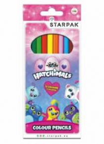 Kredki ołówkowe 12 kolorów Hatchimals
