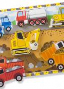 Puzzle drewniane Samochody budowlane
