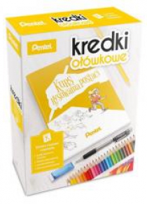 Zestaw Kurs Rysowania+ kredki 24 kolory PENTEL