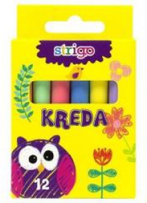 Kreda niepyląca 12 kolorów STRIGO