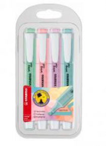 Zakreślacz Swing Cool etui 4 kolory Pastel STABILO