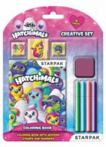 Zestaw kreatywny z pieczątkami Hatchimals