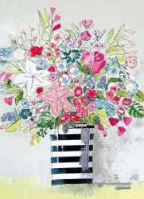 Karnet kwadrat z kopertą Stripy Vase