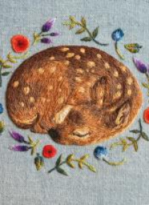 Karnet kwadrat z kopertą Sleeping Fawn