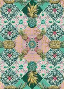 Karnet kwadrat z kopertą Pineapple Tile