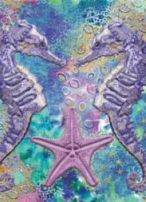 Karnet kwadrat z kopertą DNA Seahorses