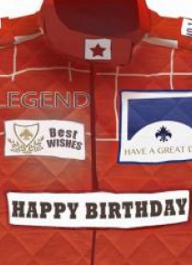 Karnet kwadrat z kopertą Urodziny Racing Birthday