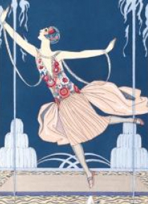 Karnet 17x14cm z kopertą La Danseuse aux Jets d'Ea