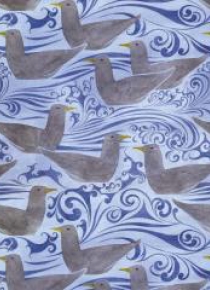 Karnet 17x14cm z kopertą Seagulls