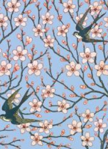 Karnet 17x14cm z kopertą Almond Blossom and Swallo