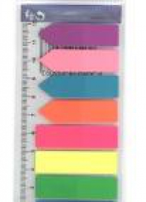 Zakładki indeksujące 45x12mm z liniją neon STRIGO