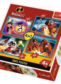 Puzzle 4w1 Niesamowita rodzinka TREFL