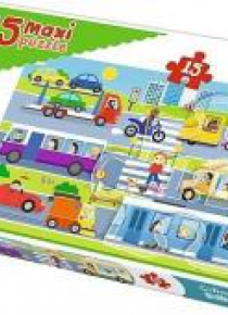 Puzzle 15 maxi Pojazdy miejskie TREFL
