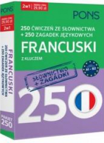 250 ćwiczeń/250 zagadek słownictwo. Francuski 2w1