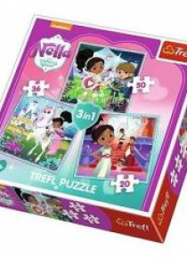 Puzzle 3w1 Rycerka Nella i jej świat TREFL