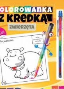 Kolorowanka z kredką - Zwierzęta