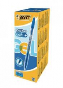 Pióro żelowe Cristal Gel + niebieski (20szt) BIC