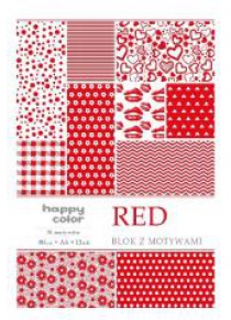 Blok A4/10 z motywami Red 80g HAPPY COLOR