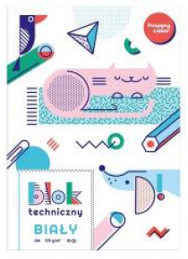 Blok techniczny biały A4/10K HAPPY COLOR