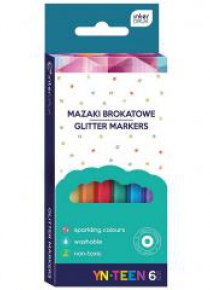 Mazaki brokatowe 6 kolorów YN TEEN
