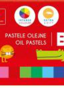 Pastele olejne 12 kolorów BB Kids czerwony