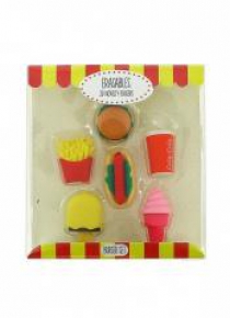 Gumki do mazania - zestaw fast food